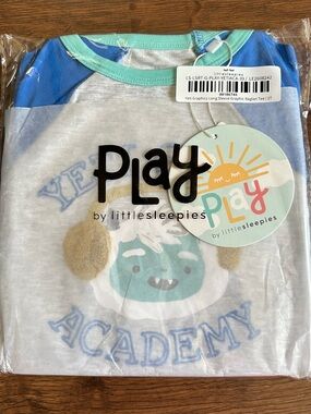 Little Sleepies Yeti Graphics Long Sleeve Graphic Raglan Tee 2T